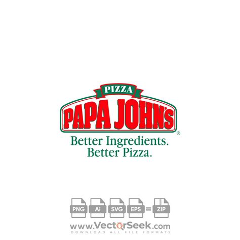 Papa Johns Pizza WTagline Logo Vector - (.Ai .PNG .SVG .EPS Free Download)