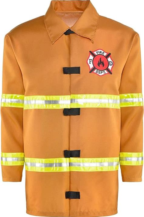 Amazon.com: Firefighter Jacket Costume | Adult | 1 Pc. : Clothing ...