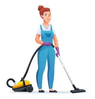 Premium Vector | Cleaning service woman with vacuum cleaner. female ...