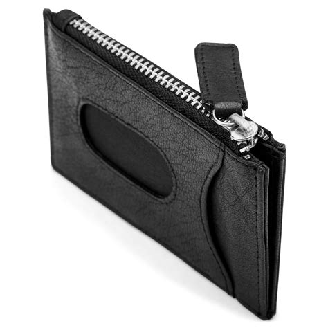 Montreal Black Leather Zip Card holder | In stock! | Lucleon