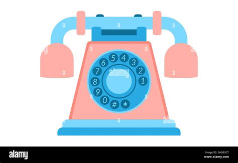 rotary dial telephone illustration isolated on white background Stock Vector Image & Art - Alamy