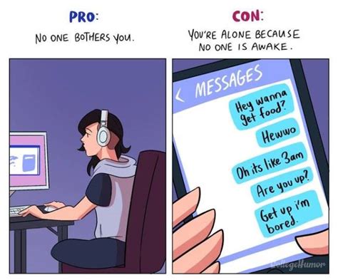 The Pros and Cons of Being a Night Owl - Comic - Media Chomp