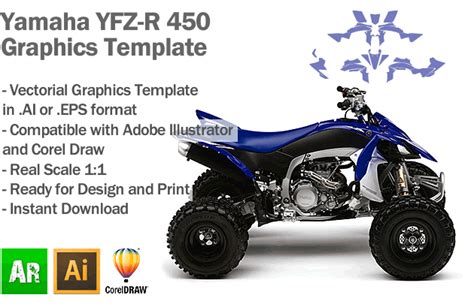 yamaha-yfz-r-450-atv-quad-2009-2014-graphics-template - Artabrian™ - MX ATV Templates