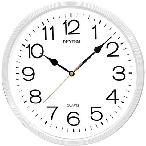 Rhythm Analog Wall Clock 3D Numerals White