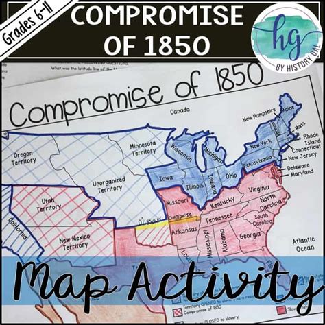 Compromise of 1850 Map Activity - By History Gal