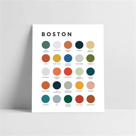 Boston Color Palette Print – Lunch City Studio