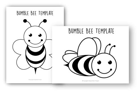 Free Printable Bee Templates | Bee template, Bee printables, Bee coloring pages