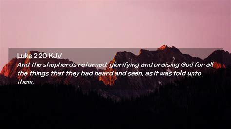 Luke 2:20 KJV Desktop Wallpaper - And the shepherds returned ...