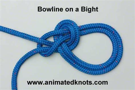 Bowline on a Bight | How to Tie a Bowline on a Bight | Boating Knots | Animated knots, Rope ...