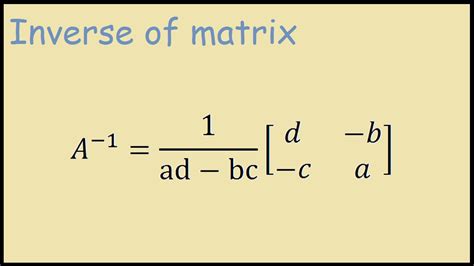 matrice inversa formula – inverse of a 2 x 2 matrix – Succesuser