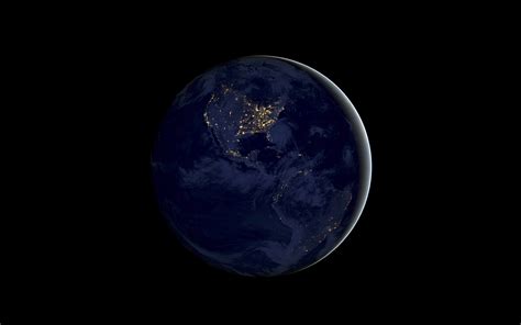 Earth Wallpaper 4K, Night, iOS 11, Stock