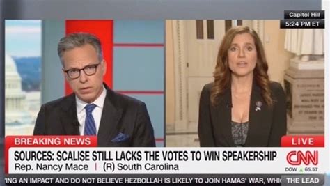 Jake Tapper stunned by Nancy Mace’s claims about speaker vote | The ...