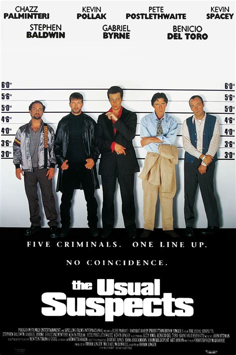 "The Usual Suspects" movie poster, 1995. | The usual suspects movie, Best movie posters, Movie ...