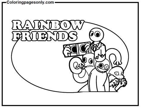 Rainbow Friends Coloring Pages Free Printable