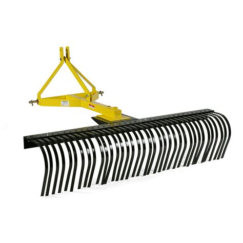 Titan Attachments 4 FT Landscape Rake for Compact Tractors, Tow-Behind ...