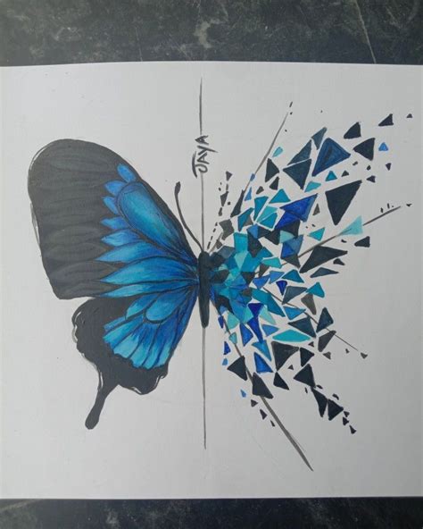 Abstract Butterfly Drawing