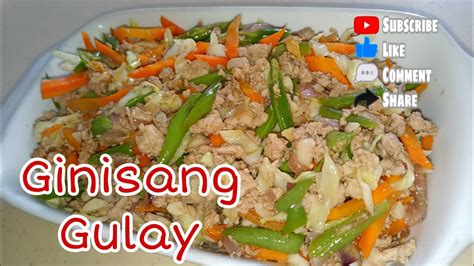 Ginisang Gulay with Pork Giniling easy gulay recipe - YouTube