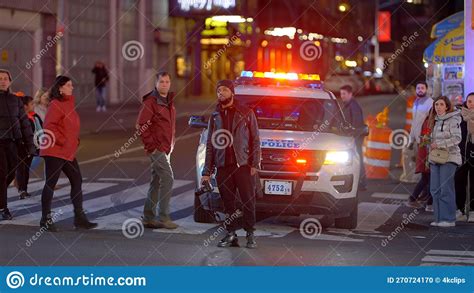 NYPD New York Police Car on Duty - NEW YORK CITY, USA - FEBRUARY 14 ...