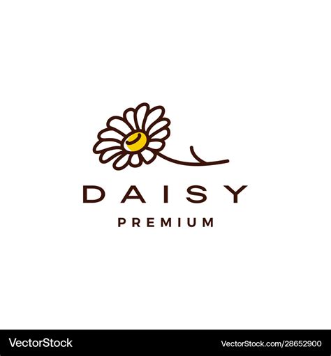 Daisy flower logo icon Royalty Free Vector Image