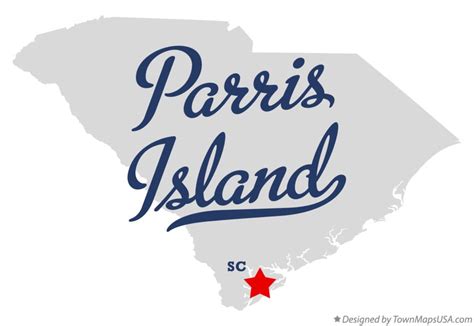Map of Parris Island, SC, South Carolina