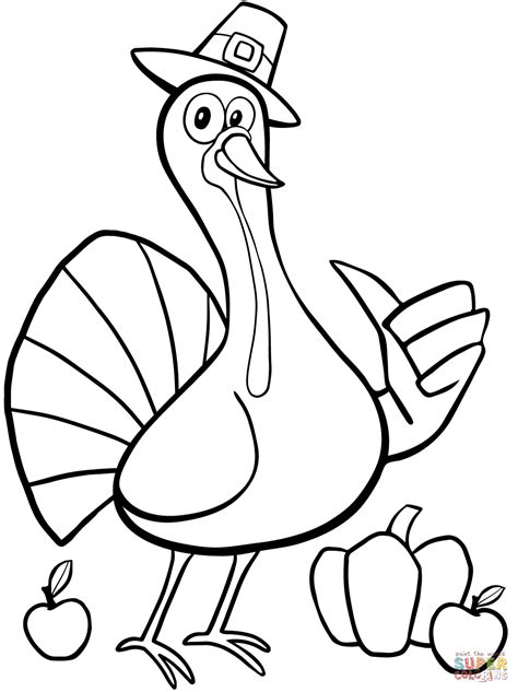 Cool Thanksgiving Turkey coloring page | Free Printable Coloring Pages