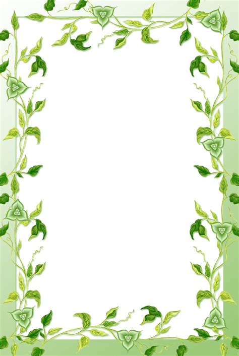 Download Download Green Leaves Border Png Clipart Clip Art Leaf - Transparent Png Floral Borders ...