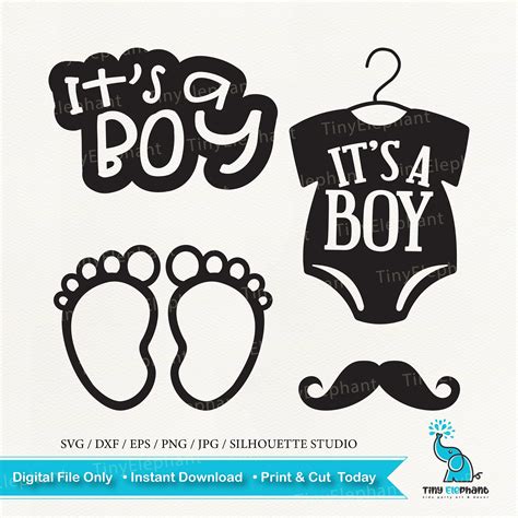 It es A Baby Boy Silhouette SVG Digitale Vektor Datei SOFORT | Etsy