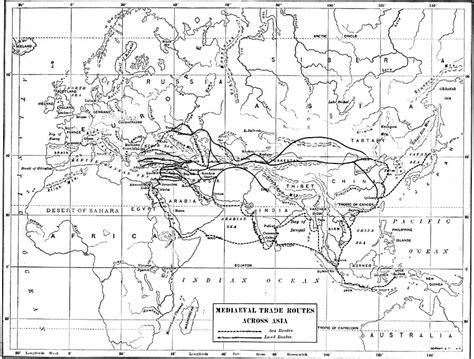 Medieval Trade Routes Across Asia