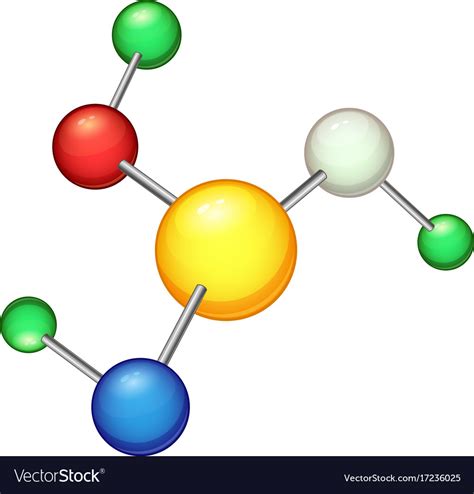 Molecule icon cartoon style Royalty Free Vector Image