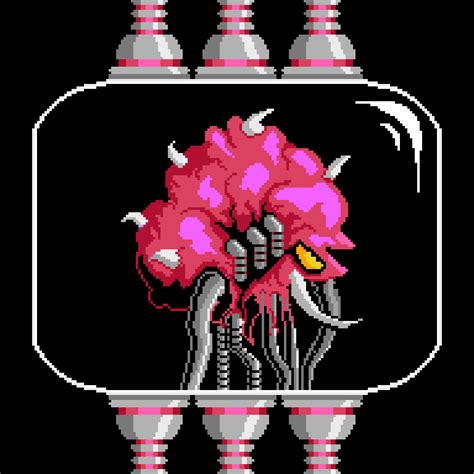 Mother Brain-Remastered : r/PixelArt