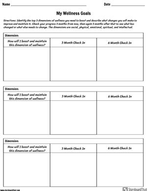 Wellness Plan Worksheet