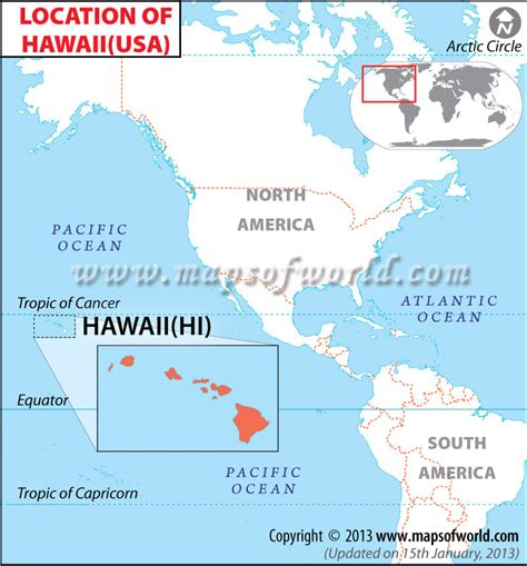 Where is Hawaii Located? Location map of Hawaii