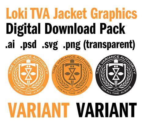 Loki Variant TVA Logo Jacket Svg Ai Psd Png Digital Download Pack Transparent - Etsy Canada