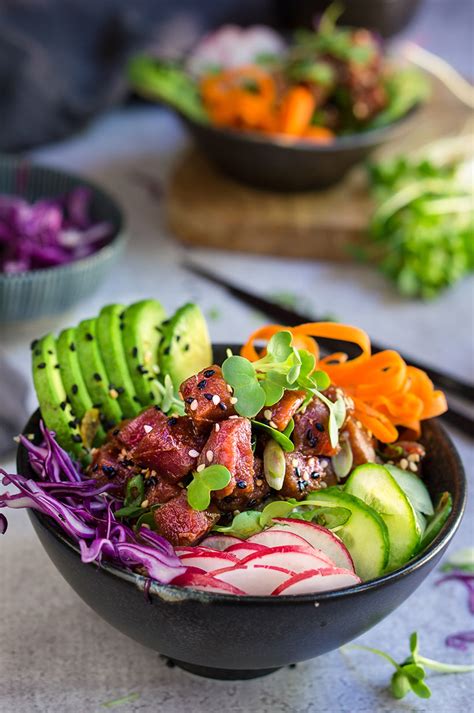 Ahi tuna poke bowl