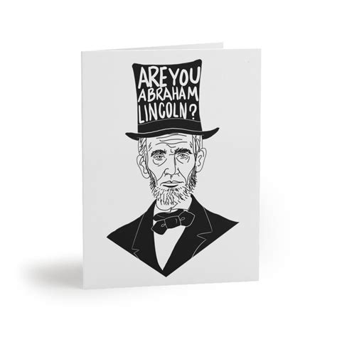 Abraham Lincoln Card / Funny Birthday Card / Joke Card / - Etsy