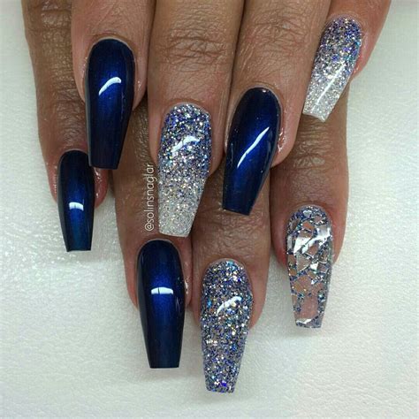 Coffin Nail Designs Black And Blue / Check out our black coffin nails ...