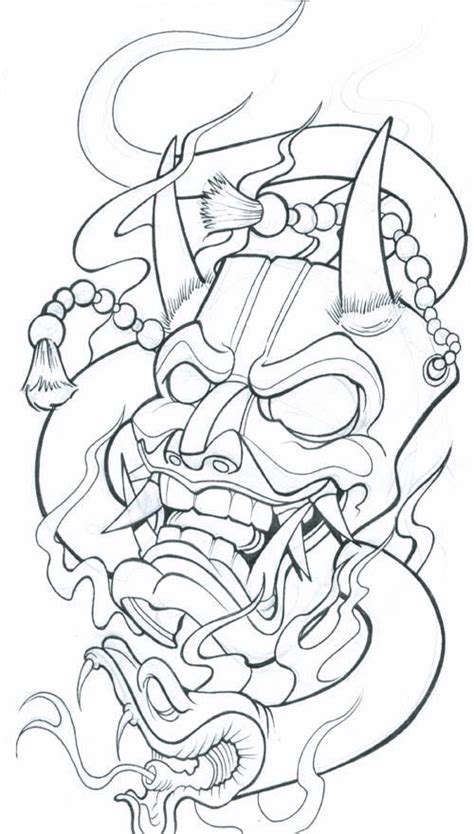 Hannya mask design | Japanese tattoo art, Tattoo design drawings ...