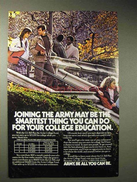 1986 U.S. Army Ad - G.I. Bill, The Army College Fund-BD0033