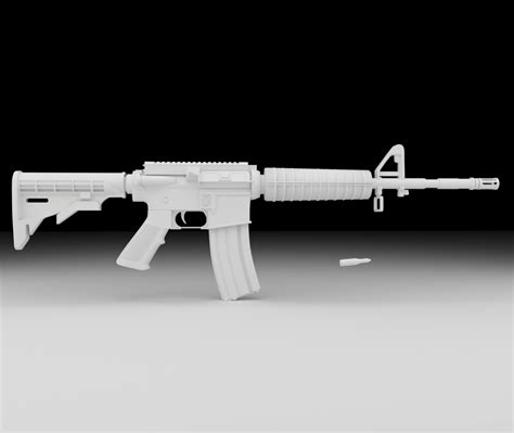 3d model of m4a1 rifle