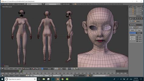 アニメーションとゲームのためのBlender 3D女性キャラクターモデリング-Blender 2.7x-Kelly 3Dモデル $20 ...