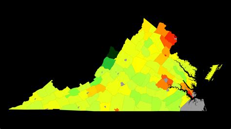 Virginia Population Density - AtlasBig.com