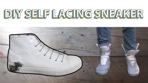 DIY self lacing shoe - YouTube