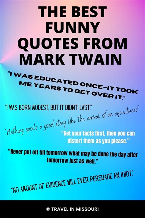 66 Of Our Favorite Funny Mark Twain Quotes - Travel In Missouri