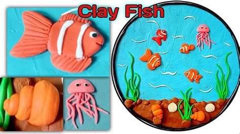 How to make clay fish || polymer clay fish || Easy IDY || Modelling clay art for kids || Clay ...