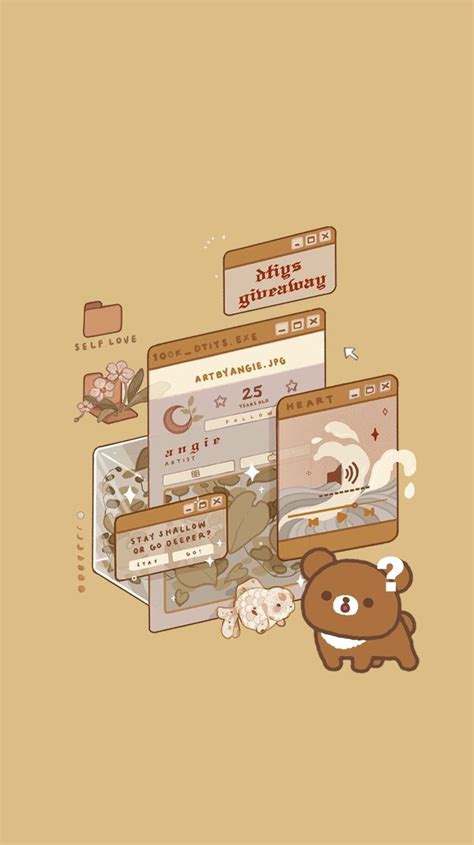 10+ Brown Aesthetic Wallpaper Bear - FWDMY