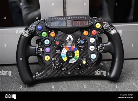 Steering wheel, LOTUS-Renault F1 Team, Lenkrad F1 - Formula One - Testing - Montmelo Circuit de ...