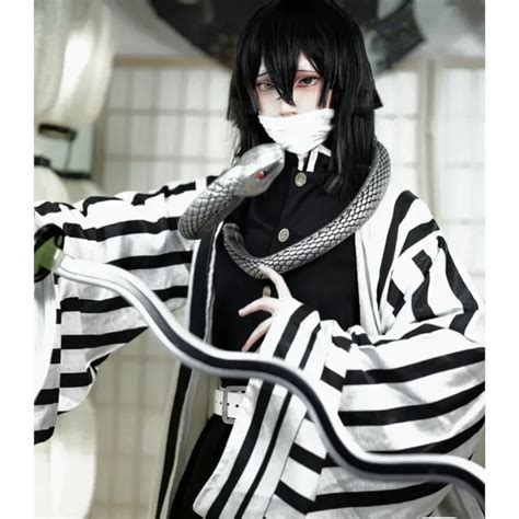 Buy Anime Demon Slayer Iguro Obanai Cosplay Kimetsu No Yaiba Iguro Obanai Haori Kimono Cosplay ...