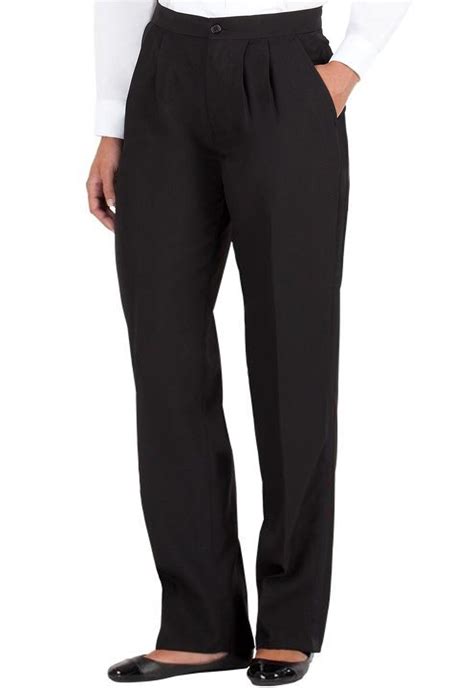 Women's Black, Pleated Front, Dress Pants - 99tux