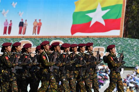 Junta's show of force, mass pardons mark Myanmar Independence Day ...