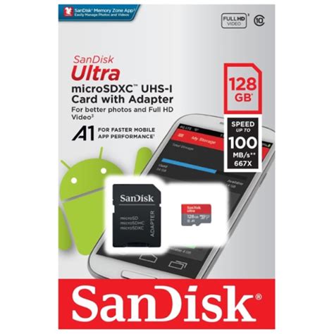 Sandisk Ultra 128GB Micro SD 100mb/s Memory Card | Diamonds Camera